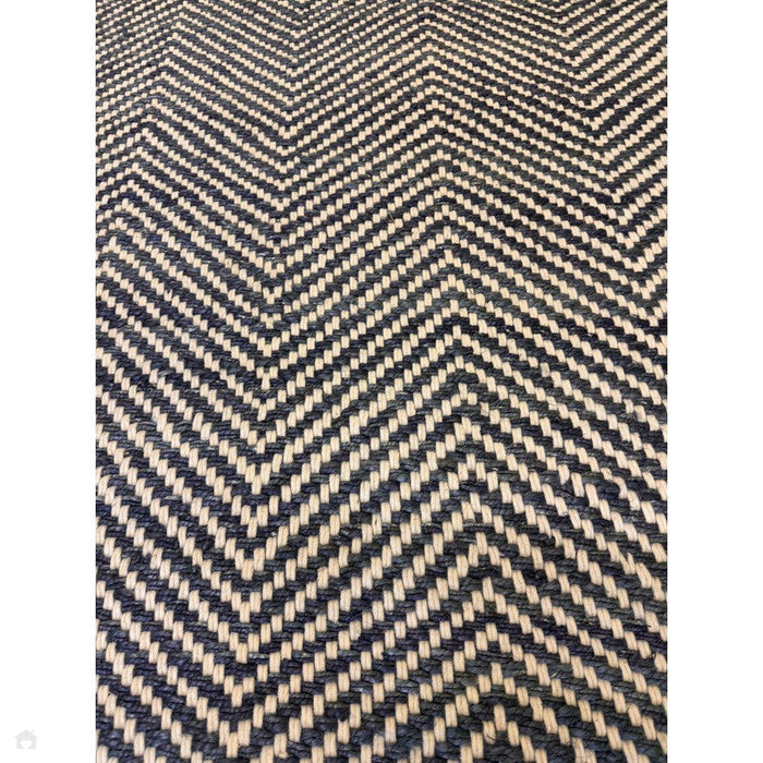 Vigo Modern Geometric Zig Zag Hand-Woven Jute Mix Soft-Touch Boho Flatweave Navy/Cream Rug