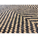 Vigo Modern Geometric Zig Zag Hand-Woven Jute Mix Soft-Touch Boho Flatweave Navy/Cream Rug