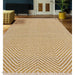 Vigo Modern Geometric Zig Zag Hand-Woven Jute Mix Soft-Touch Boho Flatweave Ochre/Cream Rug