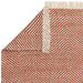 Vigo Modern Geometric Zig Zag Hand-Woven Jute Mix Soft-Touch Boho Flatweave Rust/Cream Rug