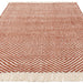 Vigo Modern Geometric Zig Zag Hand-Woven Jute Mix Soft-Touch Boho Flatweave Rust/Cream Rug