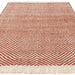 Vigo Modern Geometric Zig Zag Hand-Woven Jute Mix Soft-Touch Boho Flatweave Rust/Cream Rug