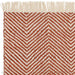 Vigo Modern Geometric Zig Zag Hand-Woven Jute Mix Soft-Touch Boho Flatweave Rust/Cream Rug