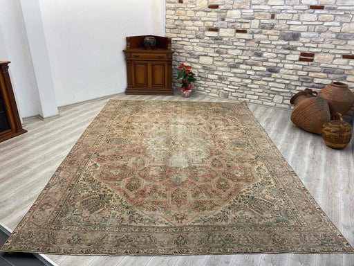 Vintage 1930's Turkish Oushak Rug 152" x 113" Hand Knotted