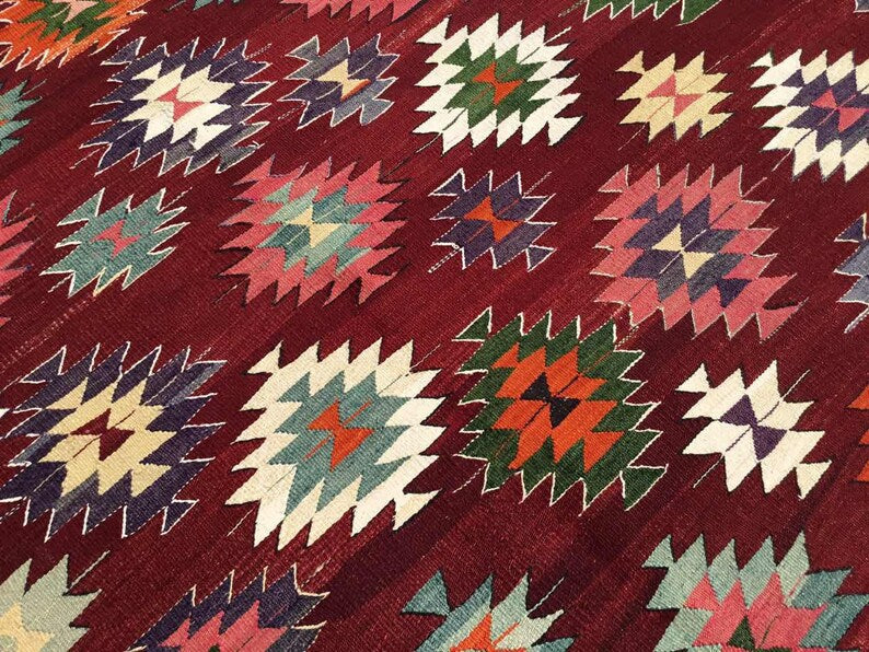 Vintage 246 cm x 202 cm Kilim Rug from Turkey