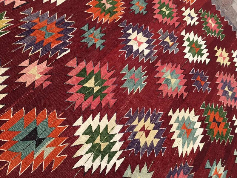 Vintage 246 cm x 202 cm Kilim Rug from Turkey