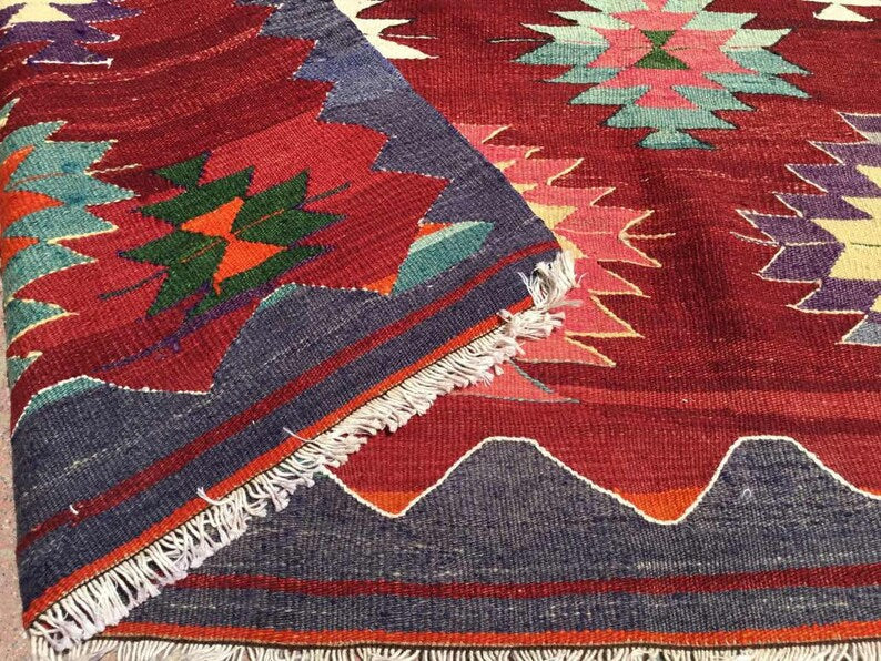 Vintage 246 cm x 202 cm Kilim Rug from Turkey