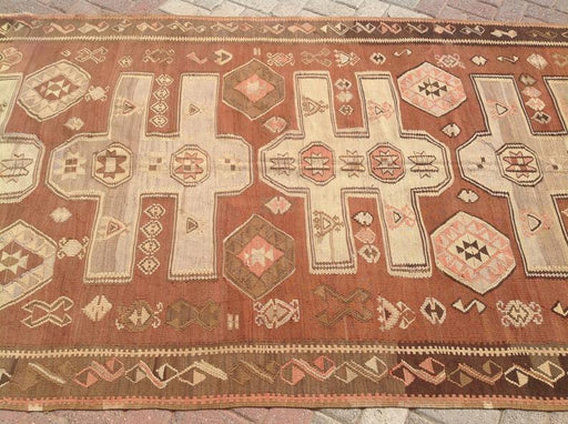 Vintage 343cm x 155cm Kilim Rug From Eastern Turkey