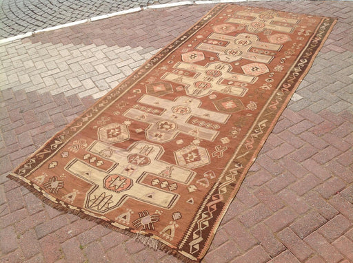 Vintage 343cm x 155cm Kilim Rug From Eastern Turkey