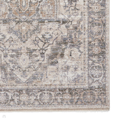 Vintage 35018 Tradicional Heriz Medallion Border Border Border Soft-Touch Runner