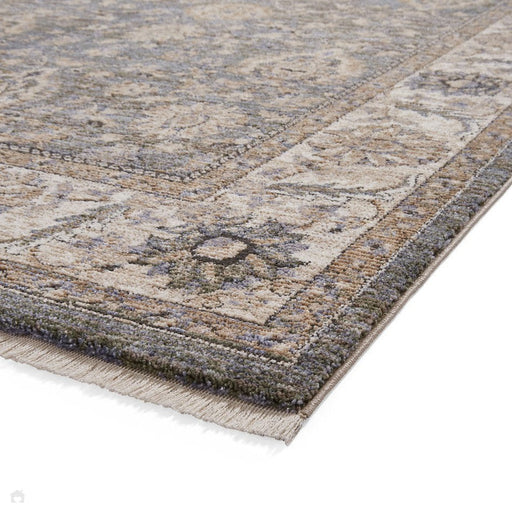 Vintage 35027 Traditional Distressed Koum Floral Vine Border Soft-Touch Green Runner