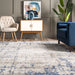 Vintage Abstract Light Blue Area Rug 160x230 cm