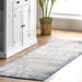 Vintage Abstract Light Blue Area Rug 160x230 cm