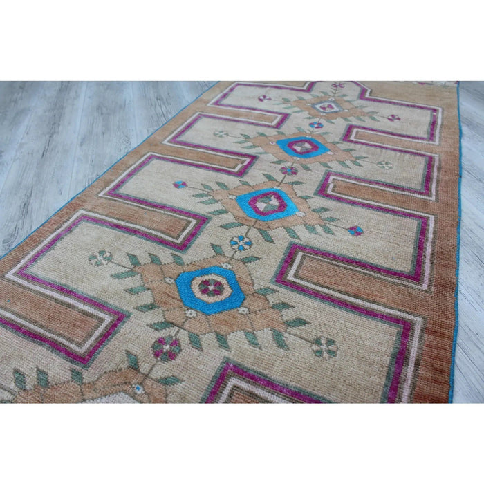 Vintage Anatolian Runner Rug 350cm x 91cm Hand Knotted
