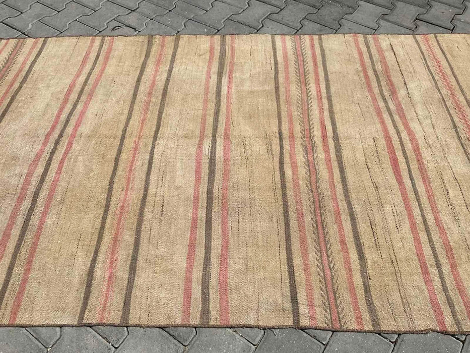 Vintage Anatolian villamatto 273cm x 124cm Ainutlaatuinen muotoilu