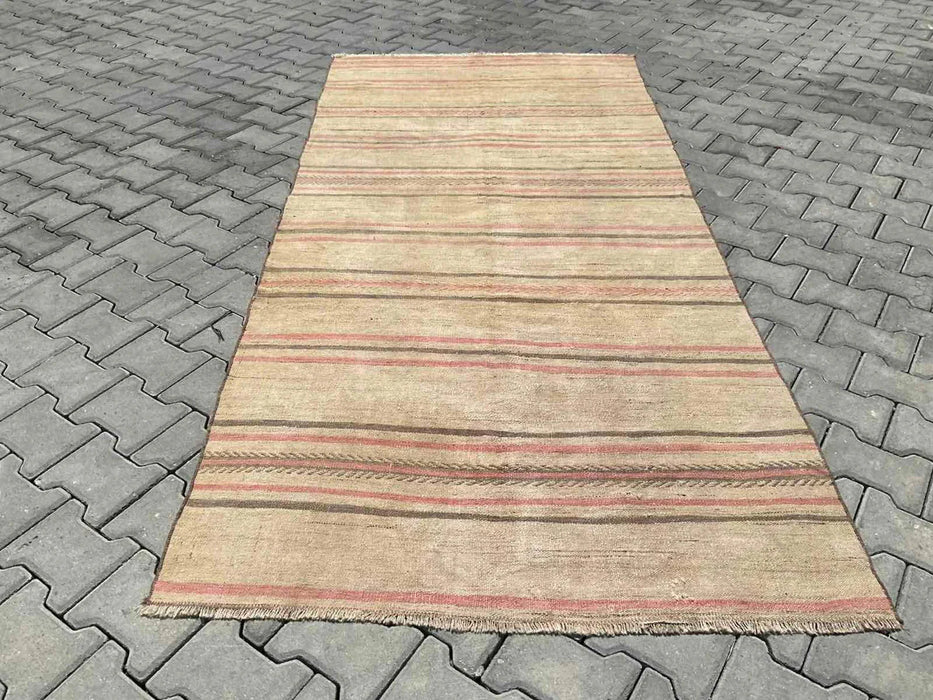 Vintage Anatolian villamatto 273cm x 124cm Ainutlaatuinen muotoilu