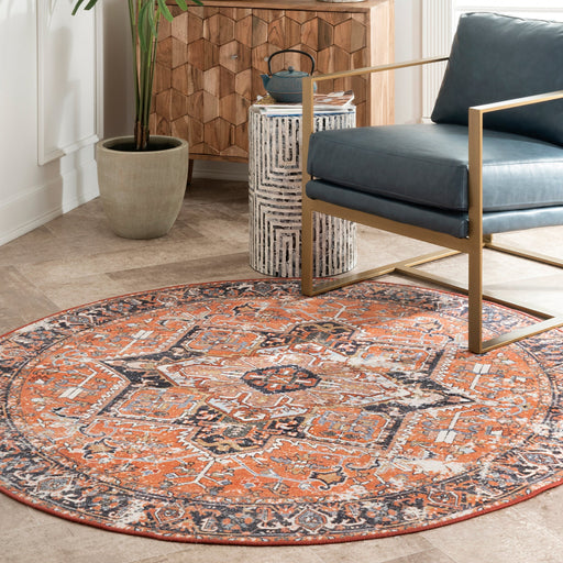 Vintage Area Rug Burnt Orange 160x230 cm