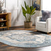 Vintage Area Rug Light Blue 160x230 cm