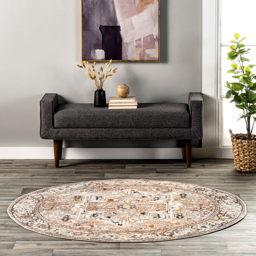 Vintage Area Rug Light Brown 160x230 cm