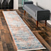 Vintage Beige Area Rug with Distressed Design