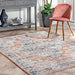 Vintage Beige Distressed Snowflakes Area Rug 120x180 cm