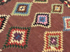 Vintage Black Kilim Rug 265cm x 182cm Handwoven Turkey