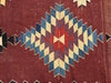 Vintage Black Kilim Rug 265cm x 182cm Handwoven Turkey