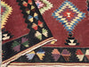 Vintage Black Kilim Rug 265cm x 182cm Handwoven Turkey