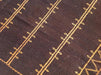 Vintage Black Kilim Rug 277cm x 223cm Handwoven Turkey