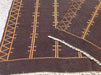 Vintage Black Kilim Rug 277cm x 223cm Handwoven Turkey