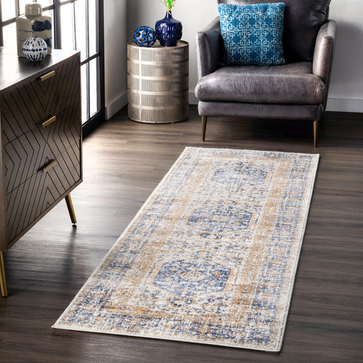 Vintage Blue Area Rug for Home Decor 120cm