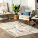 Vintage Blue Distressed Area Rug 160x230 cm