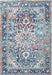 Vintage Blue Faded Star Petal Area Rug 120x180 cm