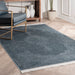 Vintage Blue Fringe Area Rug 120x180 cm