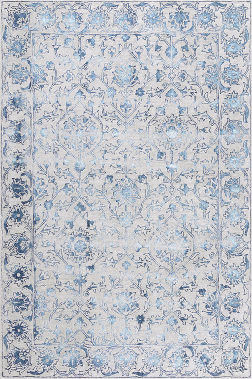 Tappeto da giardino vintage blu, 140 cm x 200 cm