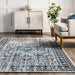Vintage Blue Machine Washable Area Rug 160x230 cm