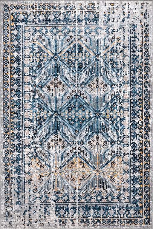 Tappeto vintage lavabile in lavatrice blu 160x230 cm