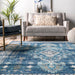 Vintage Blue Medallion Area Rug 120x180 cm