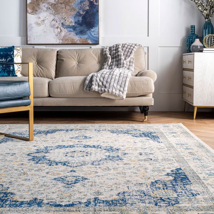 Vintage Blue Persian Area -matto 140x200 cm