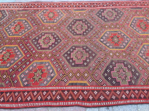 Vintage Blush Roze Turks Kelim Tapijt 330cm x 151cm