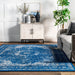 Vintage Dark Blue Persian Area Rug 160x230 cm
