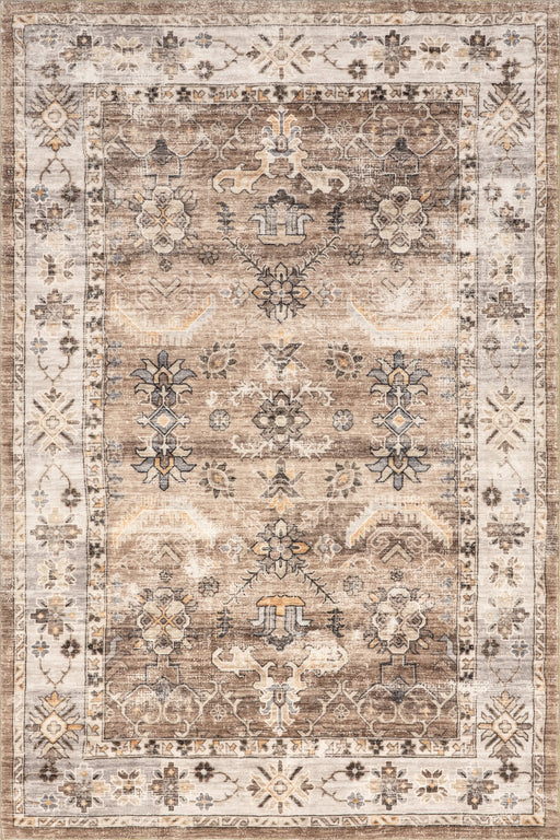 Vintage Floral Medallion pestävä matto 160x230 cm beige