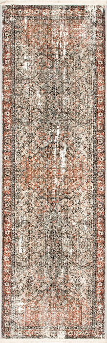 Vintage hapsualueen matto 150x240 cm beige medaljonki design