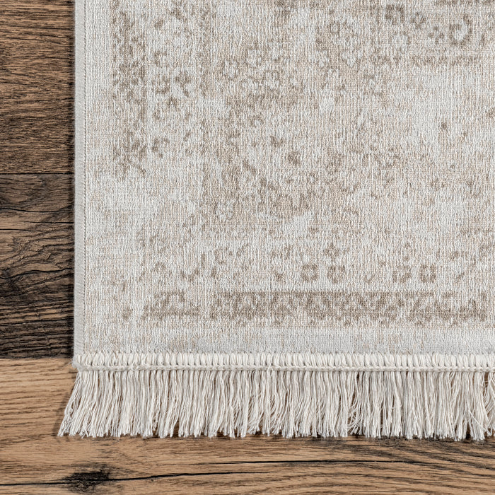 Vintage Fringe Area -matto norsunluusta 160x230 cm