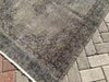 Vintage Gray Distressed Wool And Cotton Rug 212 cm x 119 cm