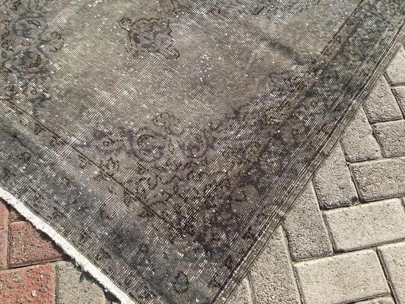 Vintage Grey Distressed Villa- ja puuvillamatto 212 cm x 119 cm