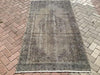 Vintage Gray Distressed Wool And Cotton Rug 212 cm x 119 cm