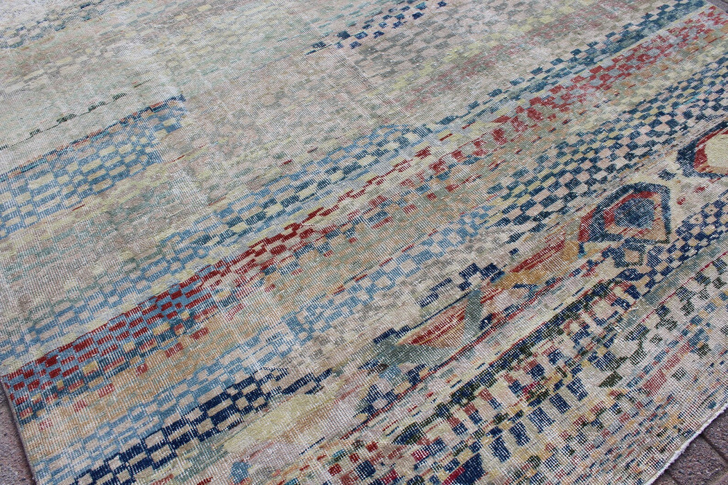 Vintage Hand Knotted Anatolian Area Rug 207 x 296 cm