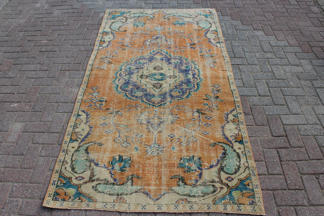 Tappeto runner anatolico vintage annodato a mano 130 x 240 cm