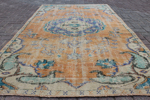 Vintage käsinsolmittu Anatolian juoksumatto 130 x 240 cm